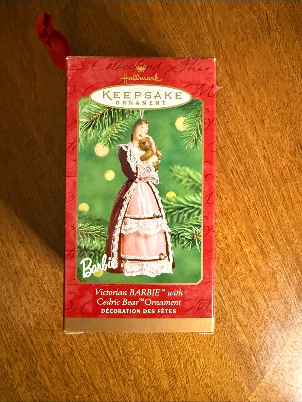 Hallmark Barbie as Victorian Barbie with Cedric Bear 2001 Ornament New